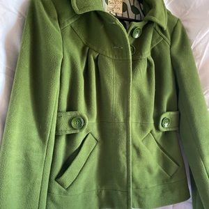 Green Anthropologie Hoodie Jacket/Coat - M